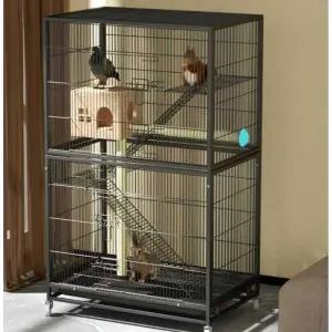 대형 새장 하우스 2단 앵무새 이동식 날림장 케이지