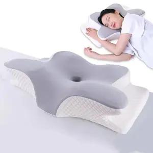 나비 모양 메모리폼 베개 거북목 목 수면 배게 높은 낮은 높이조절 목디스