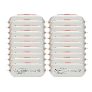 미엘 시그니처 엠보싱 물티슈 100매 캡형 20팩 평량 55g