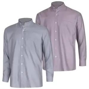 [파파브로] 남성 울 혼방 헨리넥 카라 셔츠 DE-SHAH-WP2,5