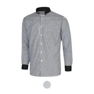 [파파브로] 남성 헨리넥 체크 패턴 셔츠 DE-SHAH-3445