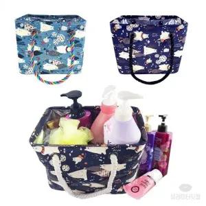 뷰레이터닷컴 북극곰 물빠지는 목욕가방 스파백 사우나 목욕탕 샤워 물빠짐 가방