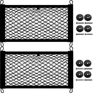 2 팩 자동차 보관망 DEDC 17.7x9.8 인치 카고넷 범용 액세서리 탄성 대형 트럭 SUV 보트용 메쉬 포켓