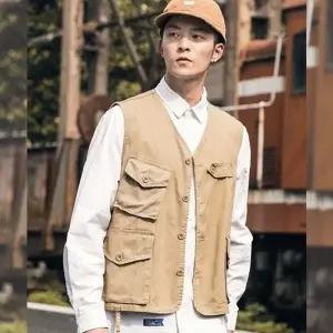 남자 포켓 야상 조끼 레저 낚시 등산 자켓