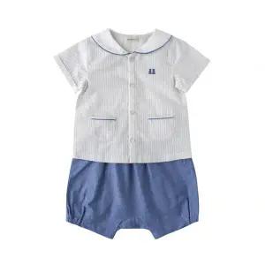 [M밍크뮤D] 26SS (BL)스트라이프세일러상하복 백일 돌 (3631261001) 출산준비물/신생아선물/배내수트/배내