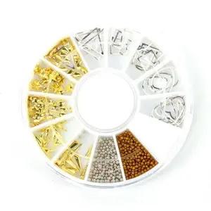 [하프클럽/]네일 셀프 파츠 젤 아트 페디큐어 실버 골드 볼 모음