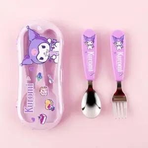 캐릭터 수저 케이스 세트 숟가락 포크 포함 휴대용 식기 보관