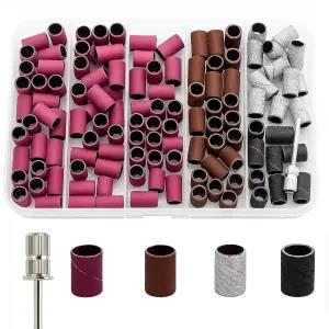 네일 드릴 비트 145개 샌딩 밴드 세트 - 80 120 180 240 아크릴 젤 매니큐어 및 페디큐어 테크 도구용 파인