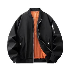 키체샵 블랙 캐주얼 가을 남성용 점퍼 스탠드넥 야상사파리 항공 야상 HO3