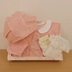 [밍크뮤](센텀시티점)[26년SS출산선물] PH)스트라이프바디슈트&빅플라워레이스장말세트(36170-040-14*36...