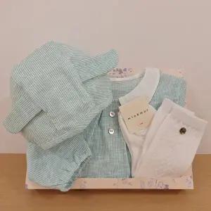 [밍크뮤](센텀시티점)[26년SS출산선물] MN)스트라이프바디슈트&클래식자카드장말세트(36170-040-15*3611...