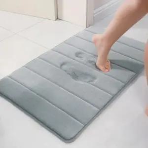 ( )극세사 메모리폼 거실 화장실 욕실 주방 싱크대 현관 문 앞 러그 발닦개 발 매트 40x60cm M11348