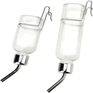 2개의 애완용 케이지 물병 노 드립 작은 동물 토끼 기니피그 고슴도치 다람쥐 쥐 친칠라 햄스터 디스펜서