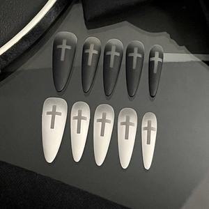 FZ 순수 화이트닝 감각의 고급스러운 수녀님 디자인 스타일링 핸드메이드 스크럽 네일 컬러감이