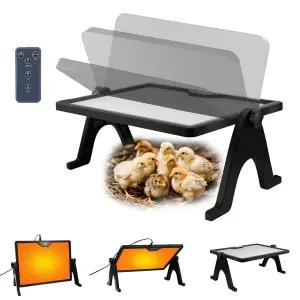 병아리용 브로더 플레이트 스마트 병아리 쿱 히터 25마리의 닭 리모컨이 있는 온도 높이 및 각도 조절 가능