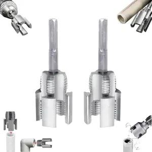 통합 내부 및 외부 파이프 나사산 도구 전동 드릴 호환 PVC 키트 크기 재삽입 도구(1/2 +3/4 )