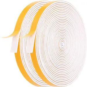 퓨처위 도어 웨더 스트리핑-2롤 1/4인치 너비 X 1/16인치 두께 총 길이 26피트 창문 및 도어용 접착 방음