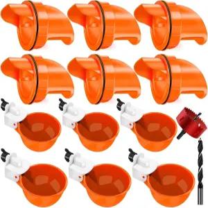 GIGULES 치킨 피더 노 웨이스트 자동 가금류 포트 키트 및 급수기 세트