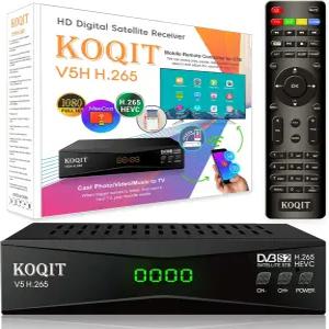 코킷 V5H H.265 FTA 위성 수신기 DVB-S2 (T2-MI) DVB S2 갤럭시 19 TV 파인더 새트 디코더 미캐스트 비스