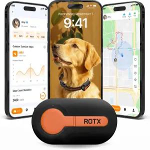 ROTX 반려견 GPS 트래커 실시간 11.06파운드 이상 반려동물에게 필요한 랜덤 색상 구독의 가상 울타리 위치
