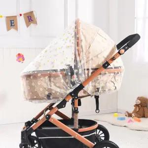 유모차커버 유모차모기장 방충망 덮개 국화 패턴 개모차 해충차단 레이스