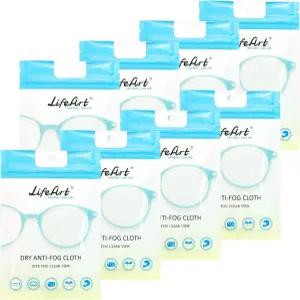 안경 청소용 천 스크린 모든 전자 기기용 렌즈 닦기(안티 김서림 방지 물티슈 8팩)