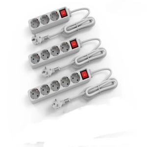 2미터 긴 EU 플매트 카펫 러그 전원 스트립 러시아  유럽 대 한 확장 전기 코드 3 4 5 웨이 AC 콘센트