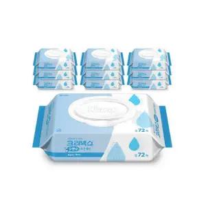 크리넥스 수앤수 코튼클린 베이직 물티슈 캡형 72매 10팩 {QHJ}