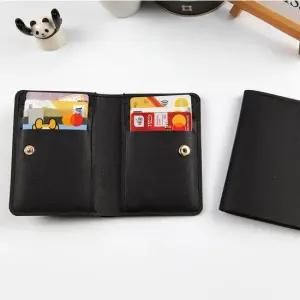 신분증 세로 1P 블랙 지갑 명함 신용카드 지폐 6포켓 가죽지갑 신분증지갑 카드보관지갑