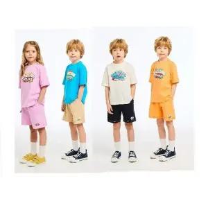 [NS홈쇼핑]베네통키즈 로고 플레이 티셔츠 상하 세트 QATS20631/QATP08631_4컬러..
