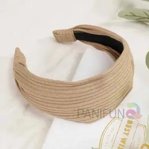 넓은 골지머리띠 베이지 여성머리띠 넓은헤어밴드 헤어악세사리 골지헤어밴드 헤어밴드머리띠