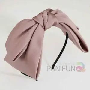 왕 리본헤어밴드 인디핑크 얇은머리띠 리본핀 왕리본헤어밴드 여자머리띠 리본머리띠