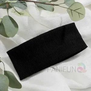 골지 터번 다크그레이 와이드머리띠 여성헤어밴드 머리띠 심플머리띠 골지머리띠