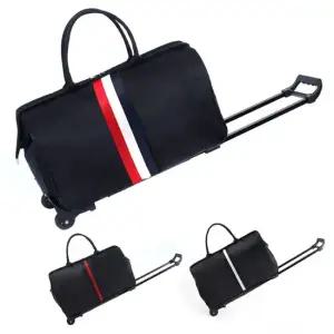 KN104) 3색 라인 트롤리백 바퀴가방 캐리어 바퀴가방 트롤리가방 골프용품 골프채가방