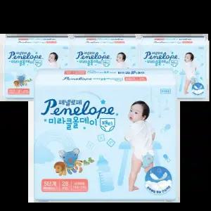 페넬로페 뉴 미라클 올데이 팬티 기저귀 특대형 28매x4팩 남여공용