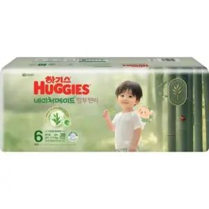 하기스 네이처밤부 팬티 6단계 남아 점보형 38매