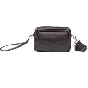 다크브라운- 남성 가로 가죽 외출 여행 보조 가방 미니백 미니크로스백 핸드폰가방