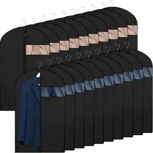 옷 걸이용 의류 가방 20개 포장 옷장 보관 및 여행용 정장 남성용 클리어 윈도우 40인치 여성용 스커트