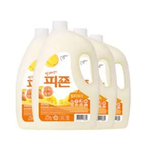 피죤 섬유유연제 용기, 옐로미모사 3.1L, 4개
