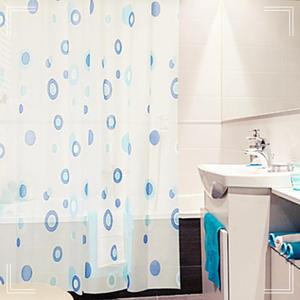 [2개구성] 예쁜 커텐 반투명 블루 소 방수 욕실 욕조 커튼 샤워 가림막 AWE52A46