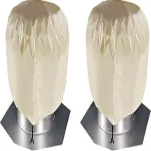 터빈 루프 통풍구 커버 노파워 - 하우스 후드 실드 캔버스 20인치 x 2Pc