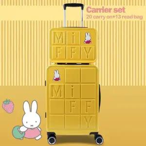 윤슬디자인 캐리어 2종 세트 미피 레디백13인치+20인치 기내용 여행가방 세트 미니 귀여운케리어