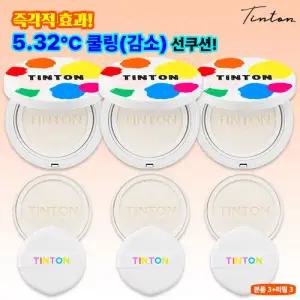 [틴톤][틴톤] (틴톤) 대왕 선쿠션 25g 3개 + 리필 25g 3개 (케이스 - 페인트)