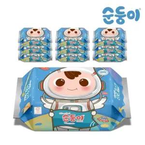 비행사 에디션 아기물티슈 캡형 100매 10팩 aBpC-01)