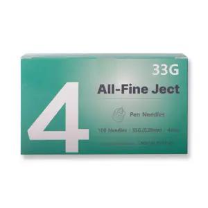 올파인젯 멸균주사침 인슐린 펜니들 33Gx4mm 1박스 100개