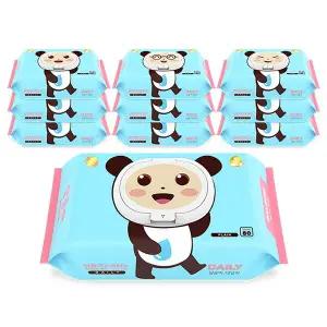 [특허 받은]  저자극 아기물티슈 데일리 10팩 (80매/캡형)