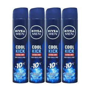 니베아 데오드란트 스프레이 쿨킥 포맨 200ml 4개팩