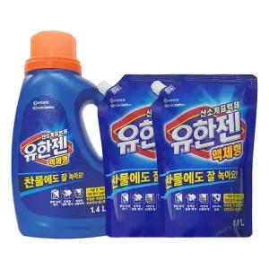 유한젠 산소표백제 1.4L + 리필 1.1L x2 /액체형