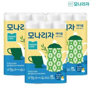 모나리자 에어볼 키친타월 150매*12롤 x 3팩