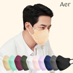 아에르 Pro-X (프로엑스) 컬러마스크 10매 (아이보리,민트,버건디,카키,화이트,블랙,핑크,퍼플 등) 방진2급